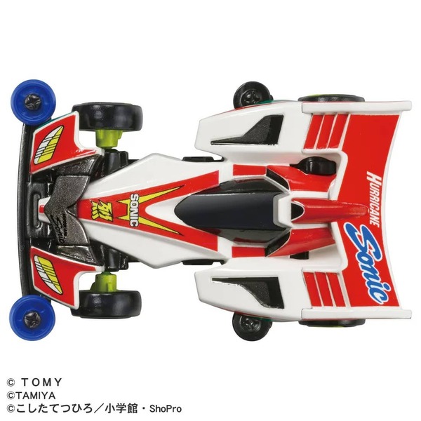 Bakusou Kyodai Let's & Go!! Mini 4WD Hurricane Sonic Takara Tomy Auto a Escala Diecast - Imagen 2