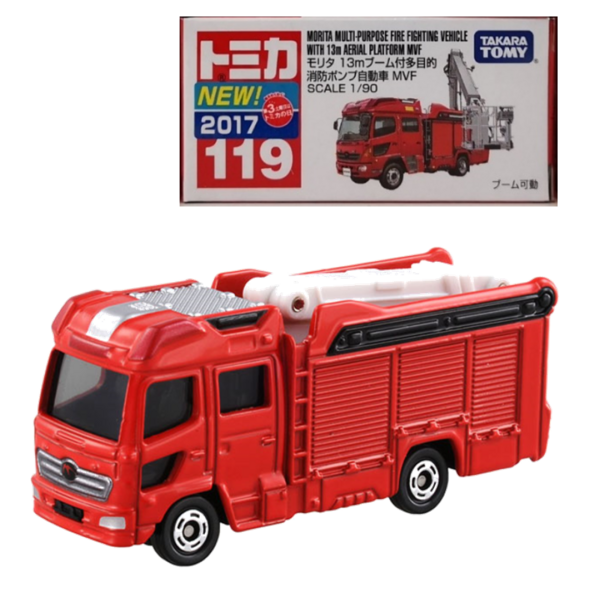 119 Morita Fire Fighting Vehicle Takara Tomy Auto a Escala Diecast