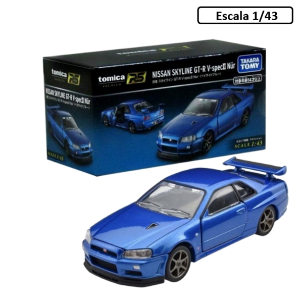 RS Nissan Skyline GTR V-Spec II Nur (Blue) Takara Tomy Auto a Escala Diecast