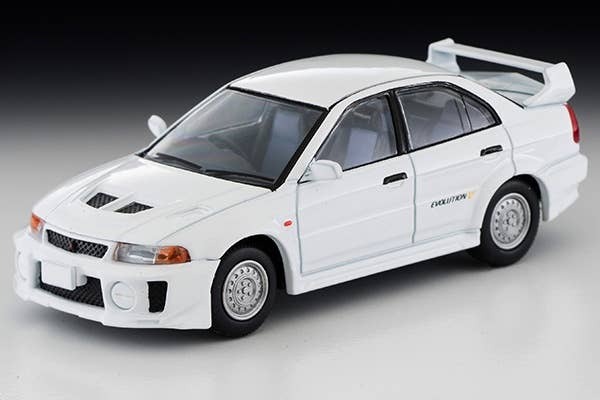 LV-N187c Mitsubishi Lancer RS Evolution V (White) Tomytec Auto a Escala Diecast - Imagen 2