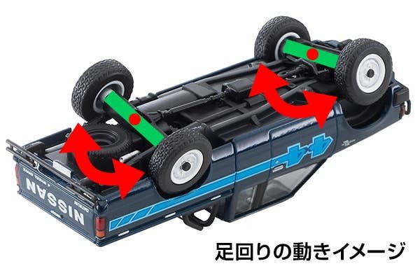 LV-N321b Nissan Truck 4X4 King Cab North American Specification (Blue) Tomytec Auto a Escala Diecast - Imagen 5